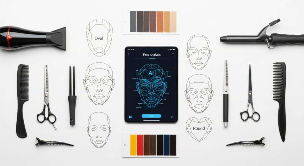 Ferramentas para fazer o processo de visagismo
