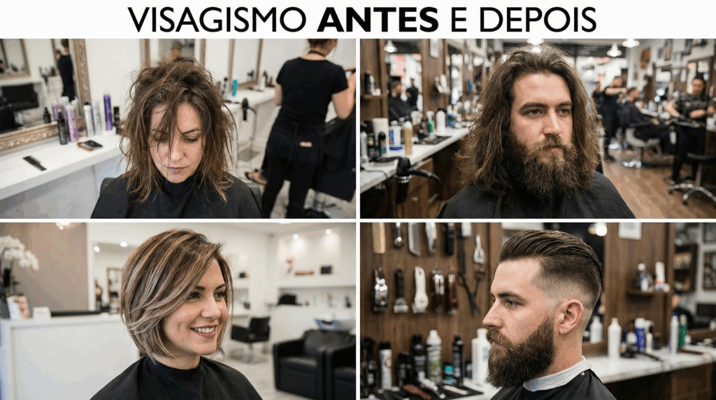 Visagismo Antes e Depois