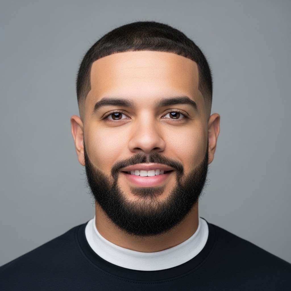 homem com visagismo de barba degrade