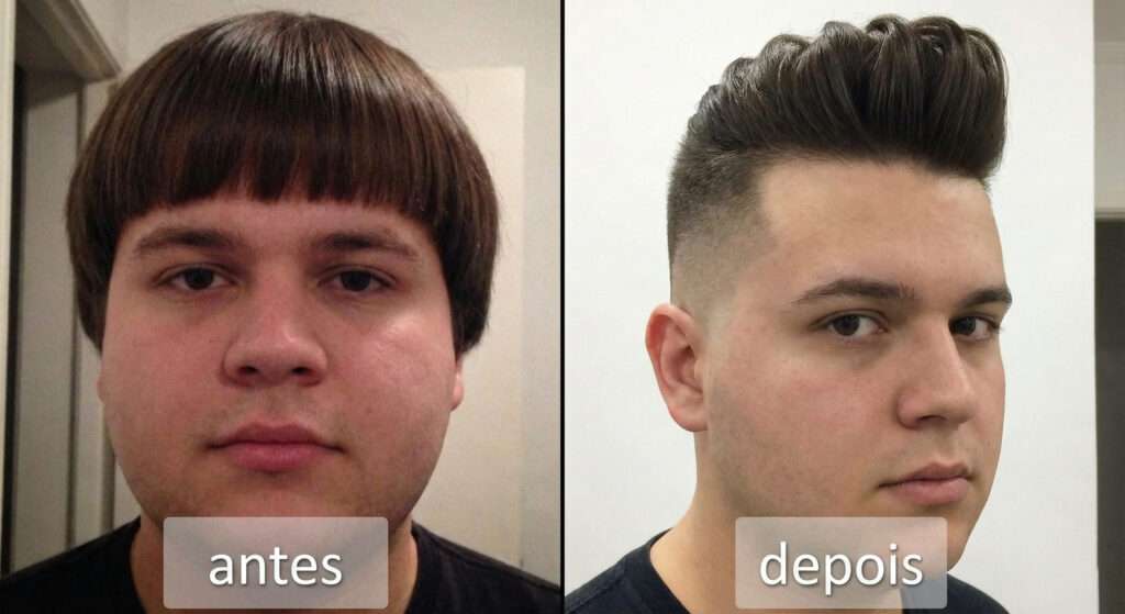 Visagismo Masculino com Rosto Redondo