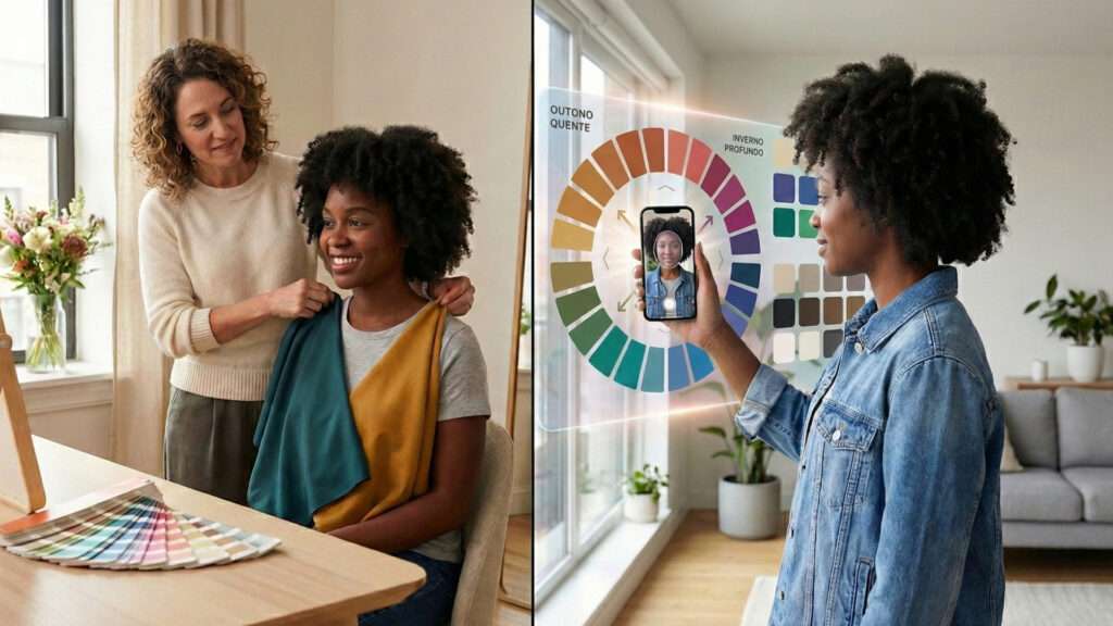 Comparativo entre análise de colorimetria com IA x manual