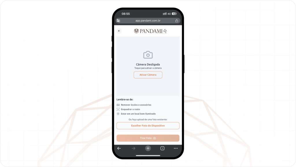 página de fotos da pandami o app de colorimetria com ia
