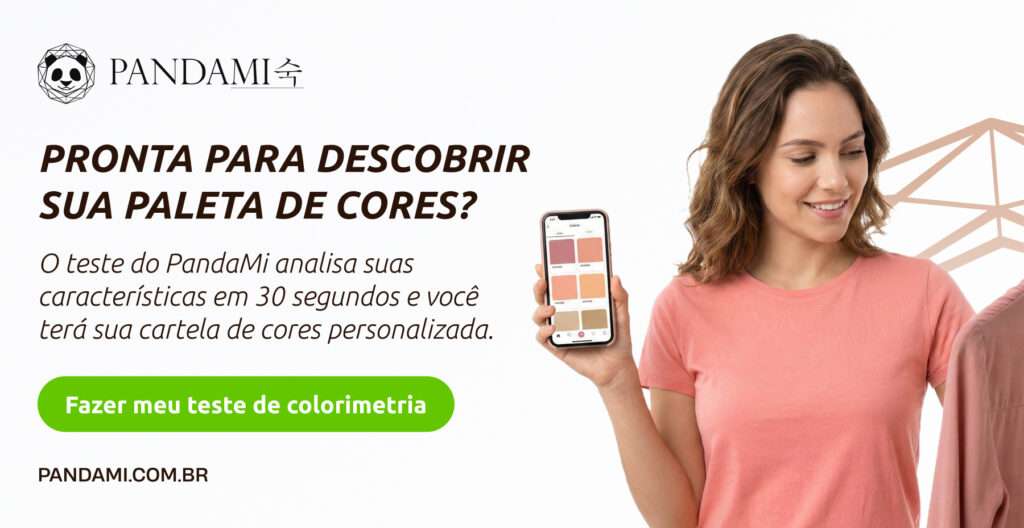 Coloração pessoal feita com a IA de colorimetria da Pandami