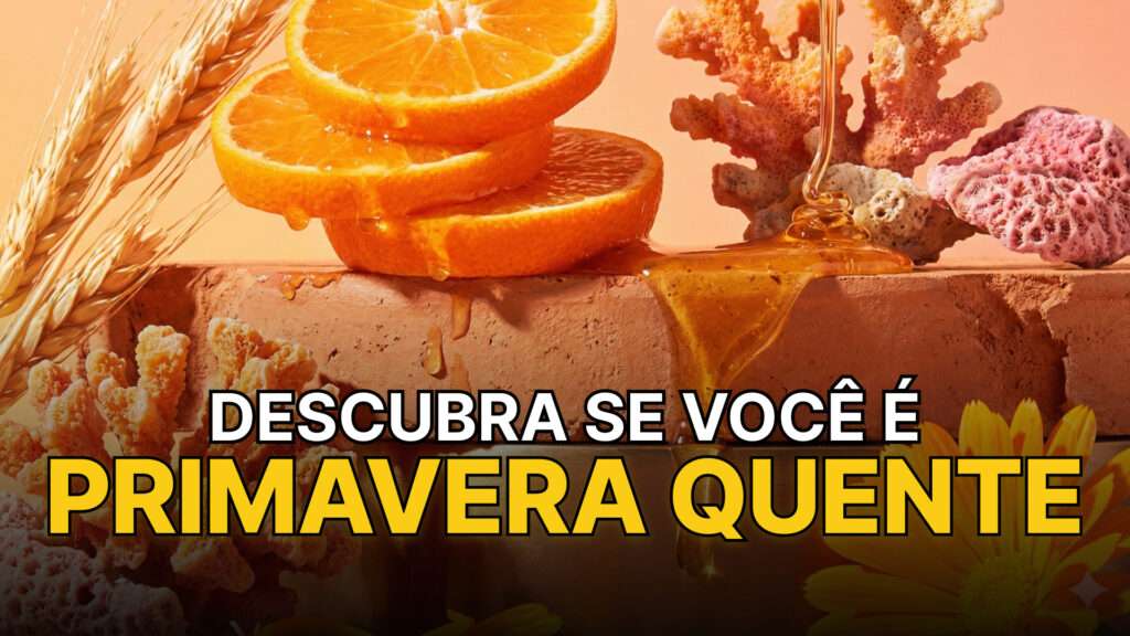 Representação abstrata da paleta de cores da primavera quente