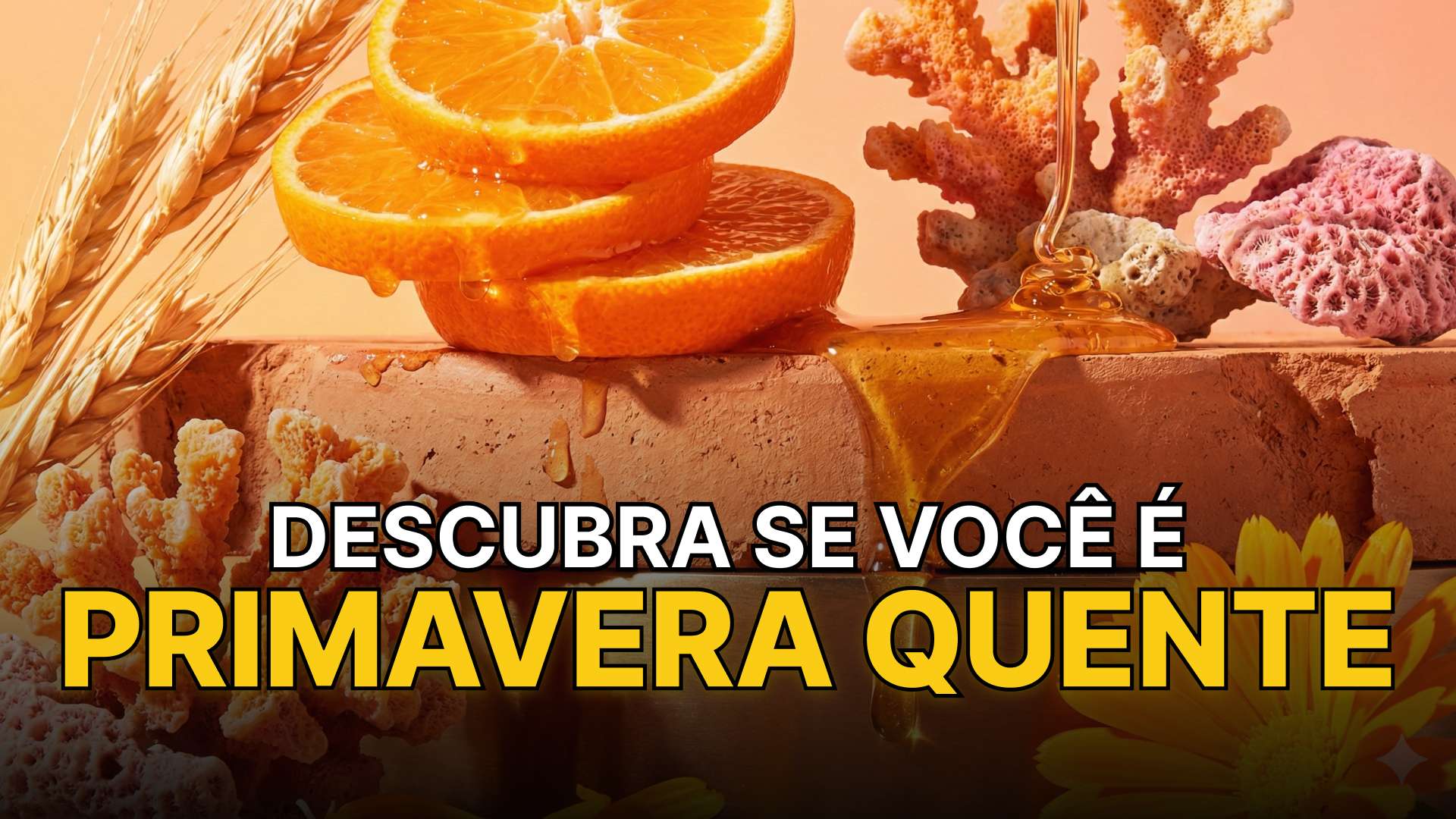 Representação abstrata da paleta de cores da primavera quente