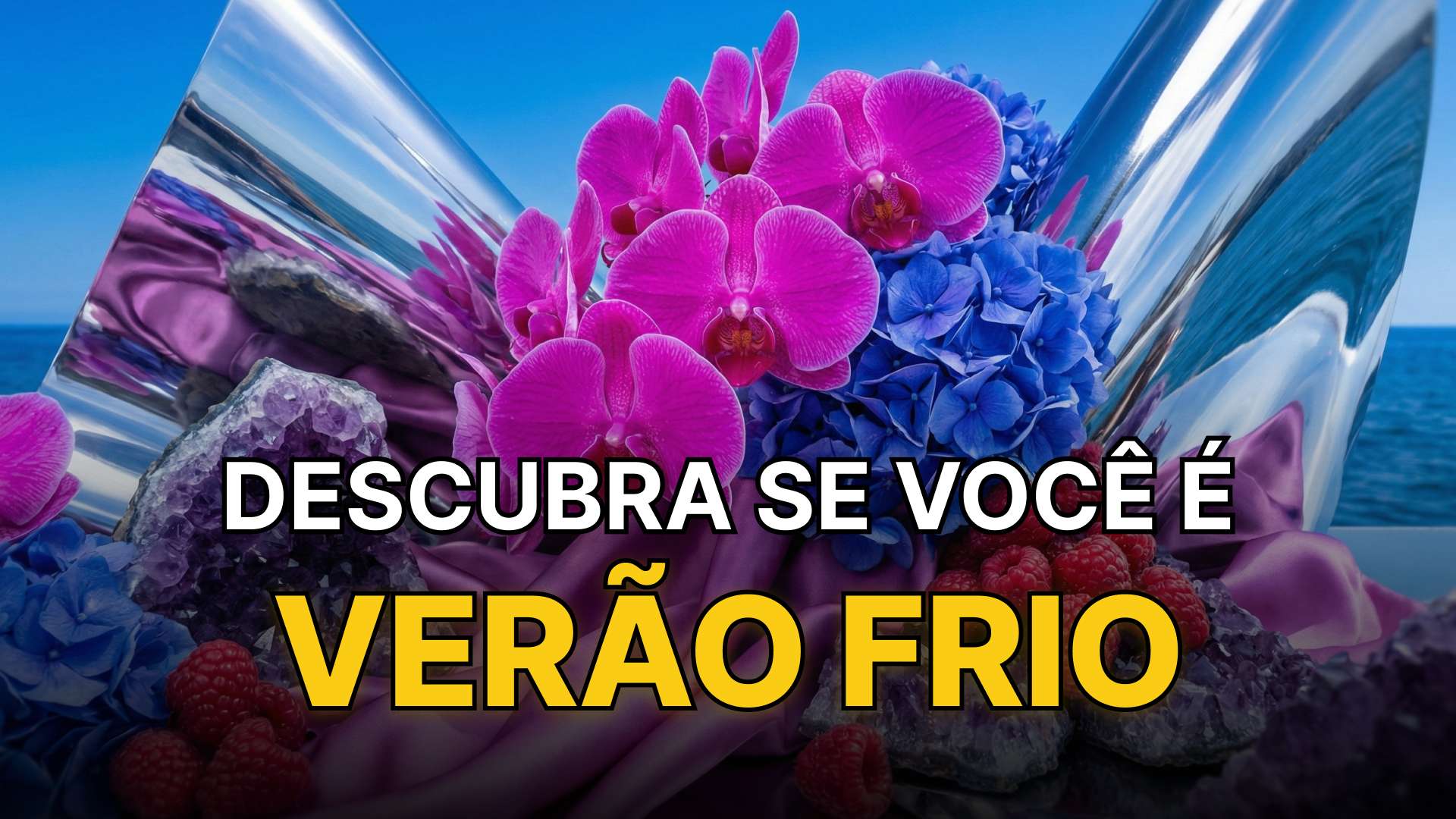 Representação abstrata da paleta de cores da verão frio